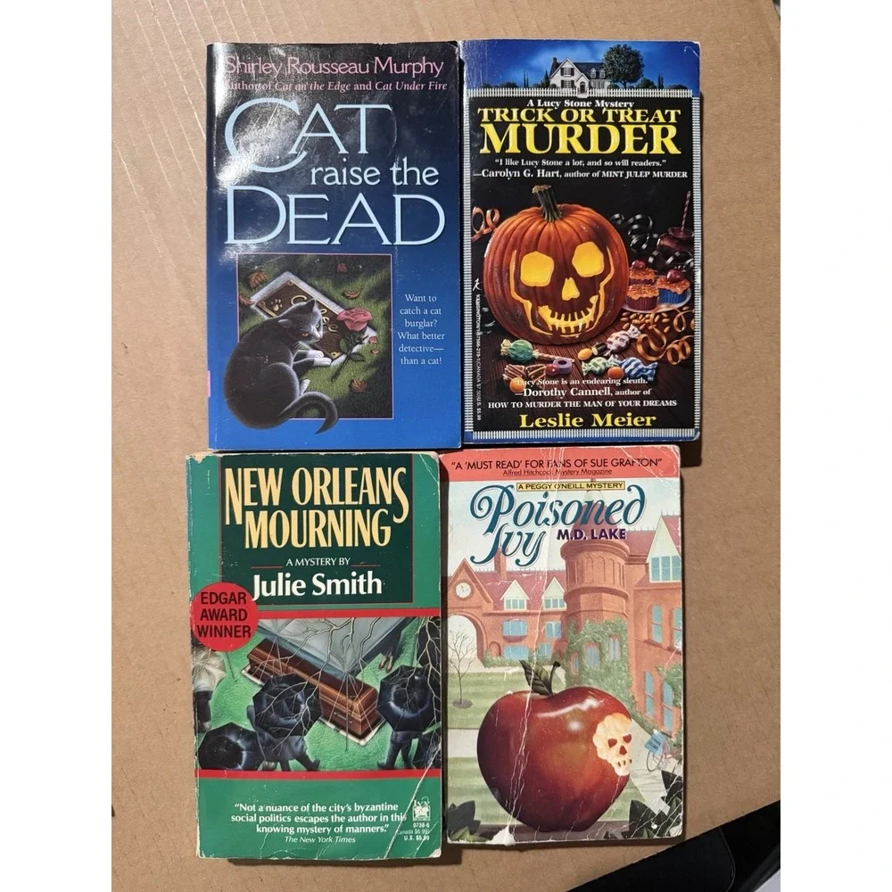 Lot of 10 random murder‎ mystery novel paperback books, various authors B29